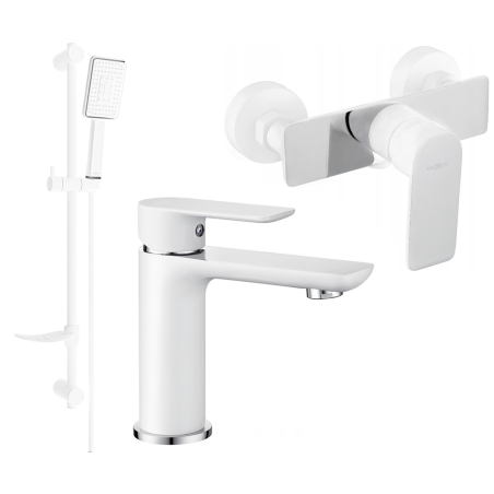 Mexen Alfa DF54 dušo komplektas, baltas/chromas - 745704DF54-02