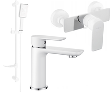 Mexen Alfa DF54 dušo komplektas, baltas/chromas - 745704DF54-02