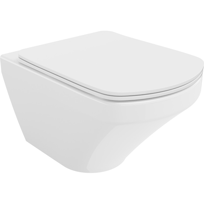 Mexen Vito WC dubuo Rimless su lėtai užsidarančiu slim dangčiu, duroplast, balta blizgi - 30174000