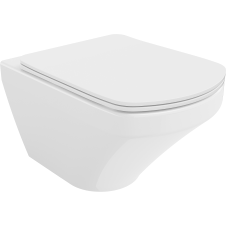Mexen Vito wc dubuo Rimless su plona lėtai nusileidžiančia dangteliu, duroplastikas, blizgus baltas - 30174000