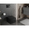 Mexen Vera Rimless WC klozetas su lėtai nusileidžiančia plona duroplastine lenta, juodas matinis - 30164070