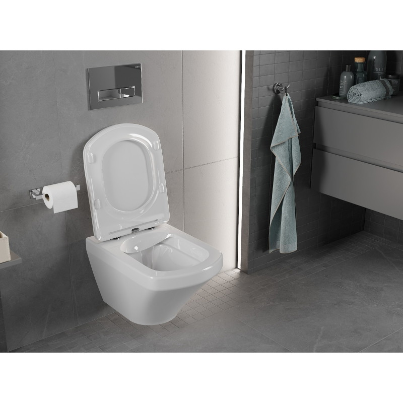 Mexen Vito WC dubuo Rimless su lėtai užsidarančiu slim dangčiu, duroplast, balta blizgi - 30174000