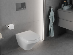 Mexen Vito wc dubenėlis Rimless su švelniai nusileidžiančiu plokščiu dangčiu, duroplastikas, blizgus baltas - 30174000