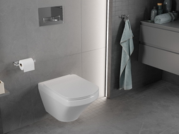 Mexen Vito WC dubuo Rimless su lėtai užsidarančiu plonu dangčiu, duroplastikas, blizgus baltas - 30174000