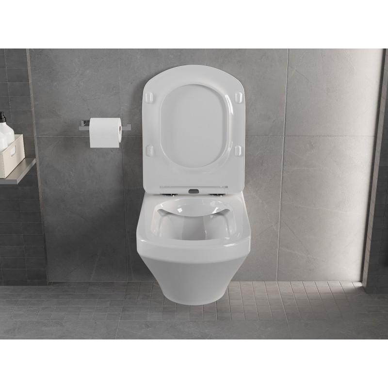 Mexen Vito WC dubuo Rimless su lėtai užsidarančiu slim dangčiu, duroplast, balta blizgi - 30174000