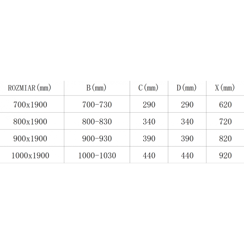 Mexen Texas dušo durys, varstomos, 80 cm, skaidrus, chromas - 880-080-000-01-00