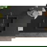 Mexen Pedro vienguba granitinė plautuvė 560 x 460 mm, Juoda/Sidabrinis metallic, sifonas Juoda - 6508561000-73-B
