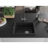 Mexen Pedro vienguba granitinė plautuvė 560 x 460 mm, Juoda - 6508561000-77