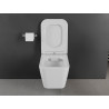 Mexen Cube WC klozetas be rėmelio su lėtai nusileidžiančiu plonu dangčiu, duroplastikas, blizgiai balta - 30924000