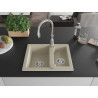 Mexen Carlos 1,5 Skyrių granitinis praustuvas su virtuvės maišytuvu Savita, smėlio spalvos - 6518-69-672601-00