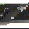 Mexen Pedro vienguba granitinė plautuvė 560 x 460 mm, Juoda, sifonas Auksinė - 6508561000-77-G