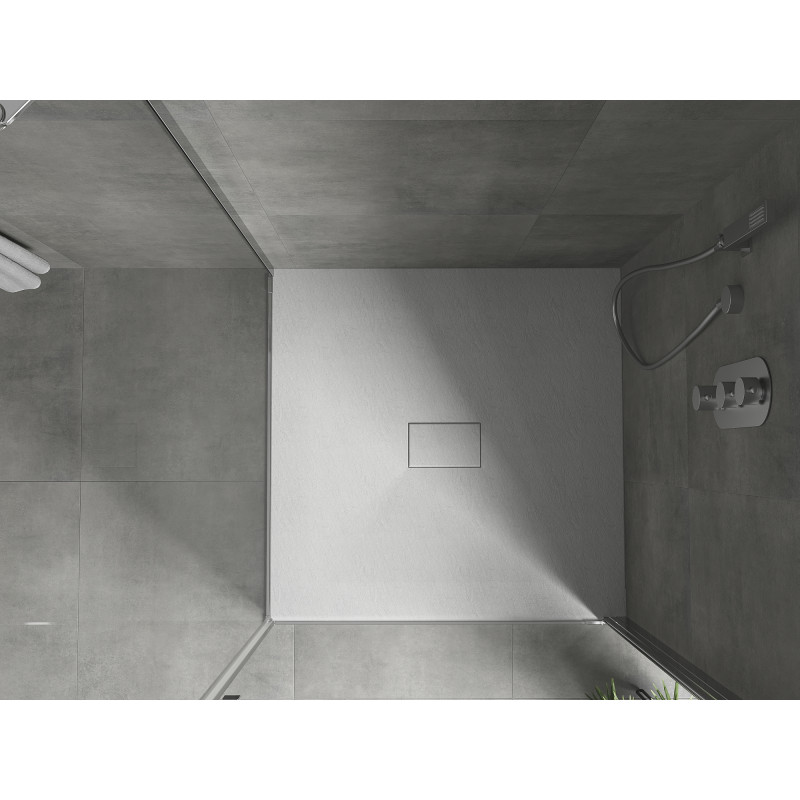 Mexen Hugo Ketvirtinis dušo padėklas SMC 100 x 100 cm, baltas - 42101010