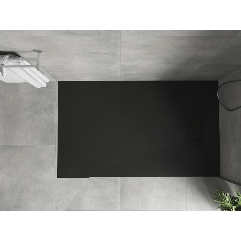 Mexen Hugo stačiakampė SMC dušo padėklas 140 x 80 cm, juodas - 42708014