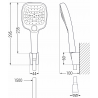 Mexen R-17 taškinis dušo komplektas, chromuotas/baltas - 785175052-02
