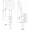 Mexen R-22 taškinis dušo komplektas, juodas - 785225052-70