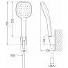 Mexen R-33 punktinis dušo komplektas, chrominis/baltas - 785335052-02