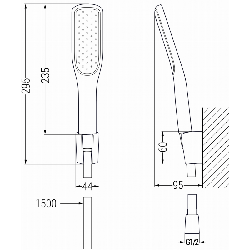 Mexen R-49 punktinis dušo komplektas, baltas/auksinis - 785495052-25