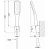 Mexen R-49 taškinis dušo komplektas, juodas/auksinis - 785495052-75