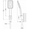 Mexen R-54 taškinis dušo komplektas, baltas/chromo - 785545052-21