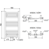 Mexen Ares vonios kambario radiatorius 700 x 400 mm, 240 W, juodas - W102-0700-400-00-70