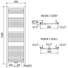 Mexen Ares vonios radiatorius 1500 x 500 mm, 630 W, Juoda - W102-1500-500-00-70