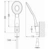 Mexen R-73 taškinis dušo rinkinys, chromas/baltas - 785735052-02