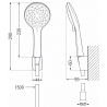 Mexen R-74 taškinis dušo komplektas, chromas - 785745052-00
