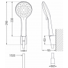 Mexen R-74 taškinis dušo komplektas, juodas - 785745052-70