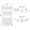 Mexen Mars vonios radiatorius 900 x 500 mm, 370 W, Juoda - W110-0900-500-00-70