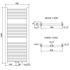 Mexen Mars vonios radiatorius 1200 x 500 mm, 528 W, Juoda - W110-1200-500-00-70