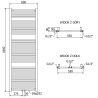 Mexen Mars vonios radiatorius 1800 x 600 mm, 953 W, Juoda - W110-1800-600-00-70