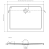 Mexen Omega stumdoma dušo kabina 110 x 80 cm, Skaidrus, Auksinė + dušo padėklas Flat - 825-110-080-50-00-4010