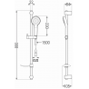Mexen Sabre DF05 vonios komplektas, Juoda - 72103DF05-70