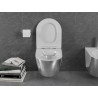 Mexen Lena WC dubuo be ratlankio su lėtai nusileidžiančia slim dangčiu, duroplast, balta/sidabrinė - 30224004
