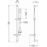 Mexen Sabre DB72 vonios komplektas, Juoda - 72103DB72-70