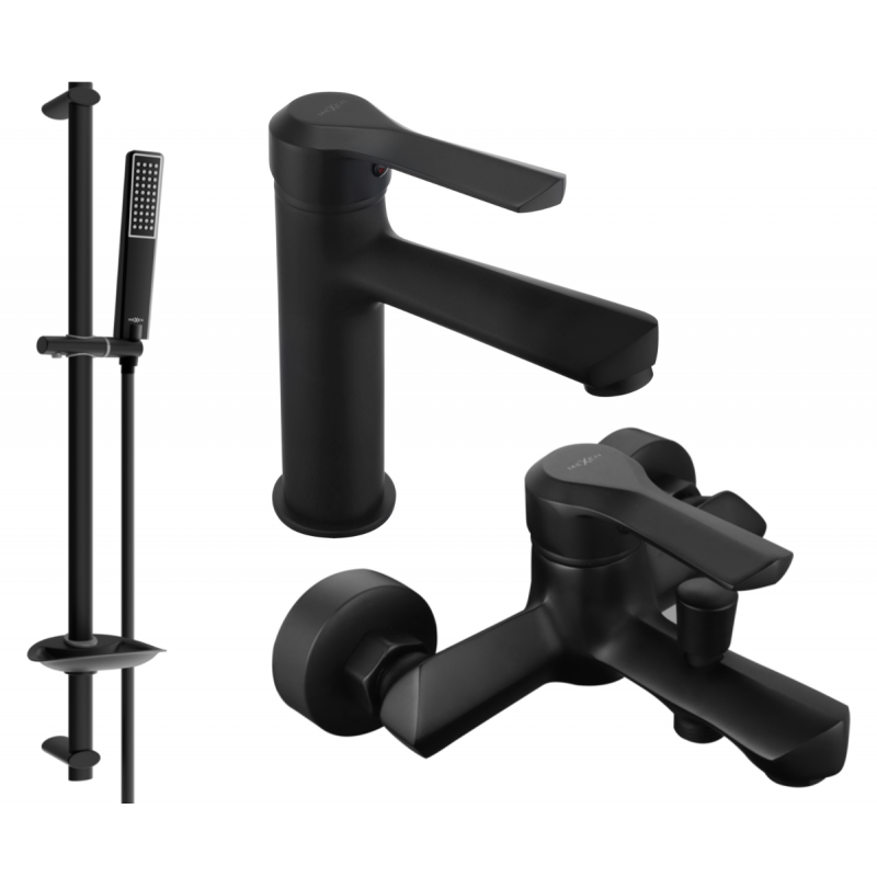 Mexen Sabre DB72 vonios komplektas, juodas - 72103DB72-70