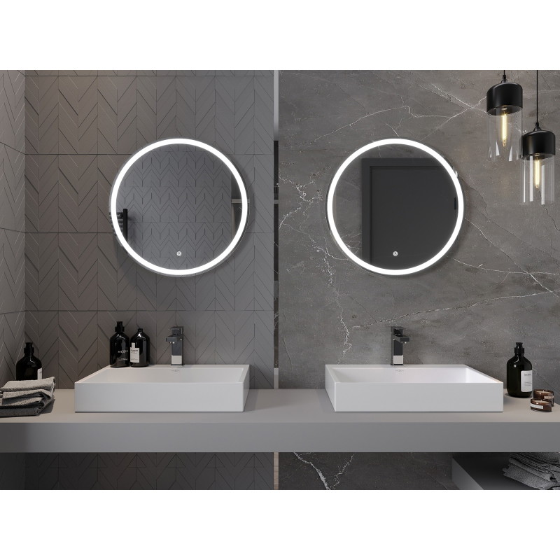 Mexen Gobi apšviestas, apvalus 60 cm, LED 6000K, apsauga nuo garų vonios veidrodis - 9801-060-060-611-00