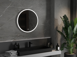 Mexen Gobi apšviestas vonios veidrodis 70 x 70 cm, LED 6000K, apsauga nuo garų - 9801-070-070-611-00