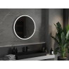 Mexen Gobi apšviestas vonios veidrodis, apvalus, 80 cm, LED 6000K, priešrūkinis - 9801-080-080-611-00