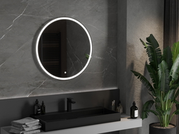 Mexen Gobi apšviestas vonios veidrodis 80 x 80 cm, LED 6000K, apsauga nuo garų - 9801-080-080-611-00