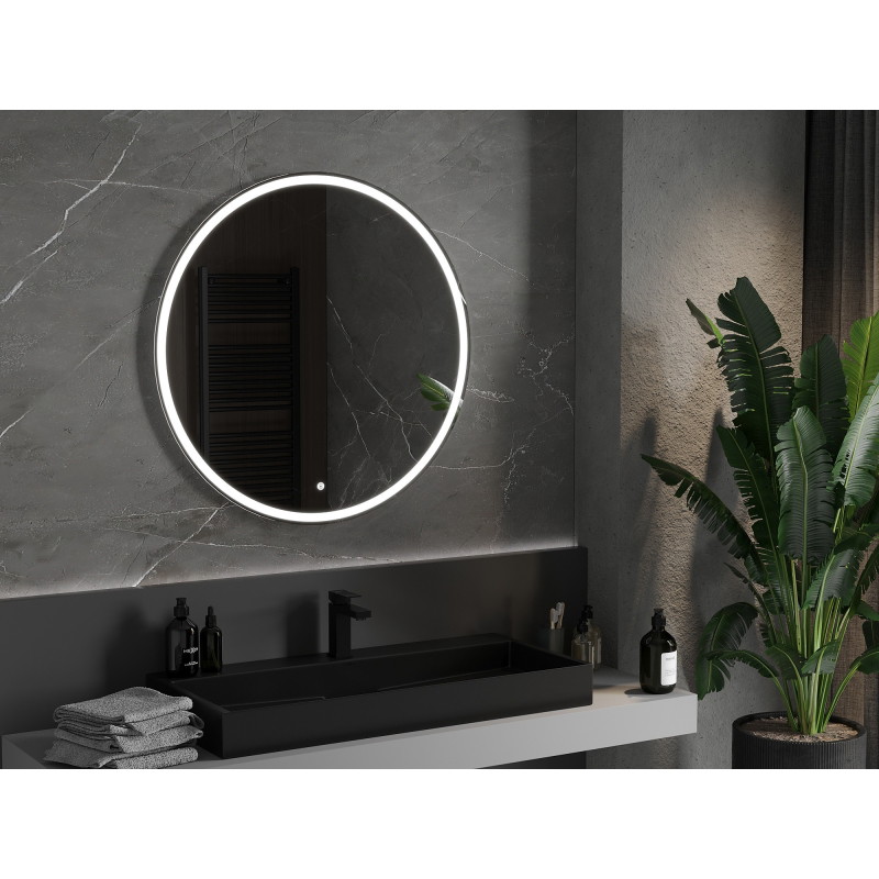 Mexen Gobi apšviestas vonios veidrodis, apvalus 90 cm, LED 6000K, antifogas - 9801-090-090-611-00