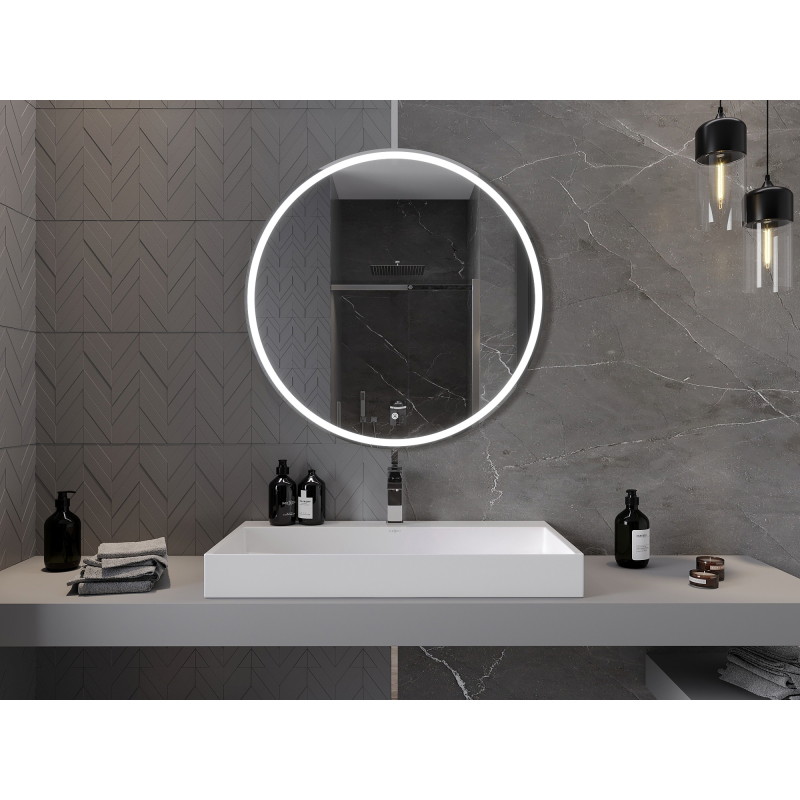 Mexen Gobi apšviestas vonios veidrodis, apvalus 90 cm, LED 6000K, antifogas - 9801-090-090-611-00