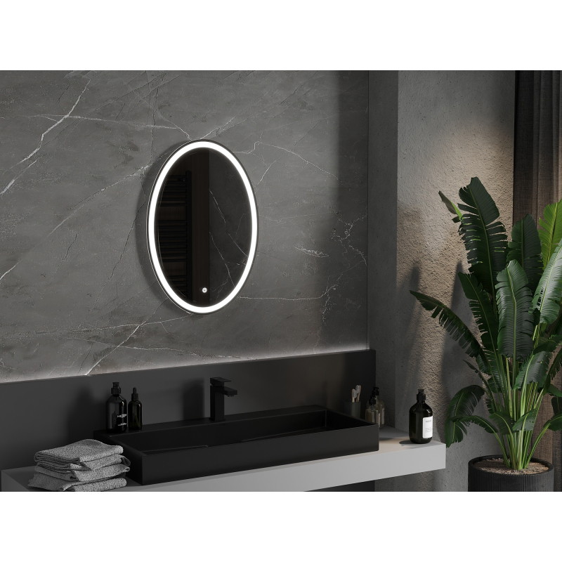 Mexen Elz apšviestas vonios veidrodis 50 x 70 cm, LED 6000K, antifog - 9802-050-070-611-00