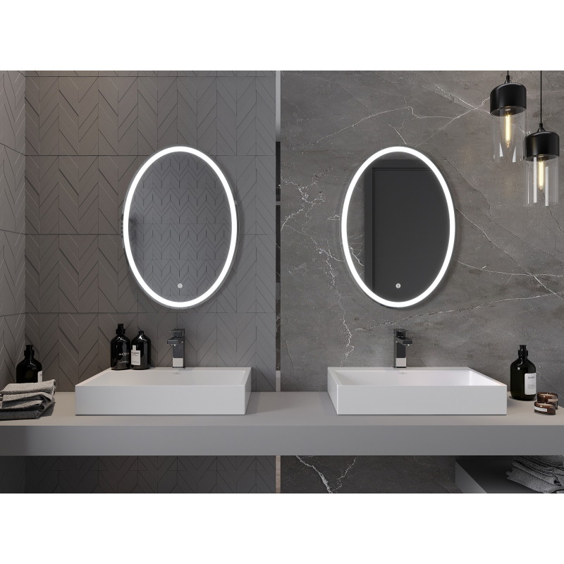 Mexen Elz apšviestas vonios veidrodis 50 x 70 cm, LED 6000K, antigaru - 9802-050-070-611-00