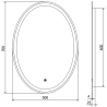Mexen Elz apšviestas vonios veidrodis 50 x 70 cm, LED 6000K, apsauga nuo garų - 9802-050-070-611-00
