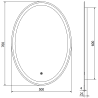 Mexen Elz apšviestas vonios veidrodis 50 x 70 cm, LED 6000K, priešrūkinis - 9802-050-070-611-00