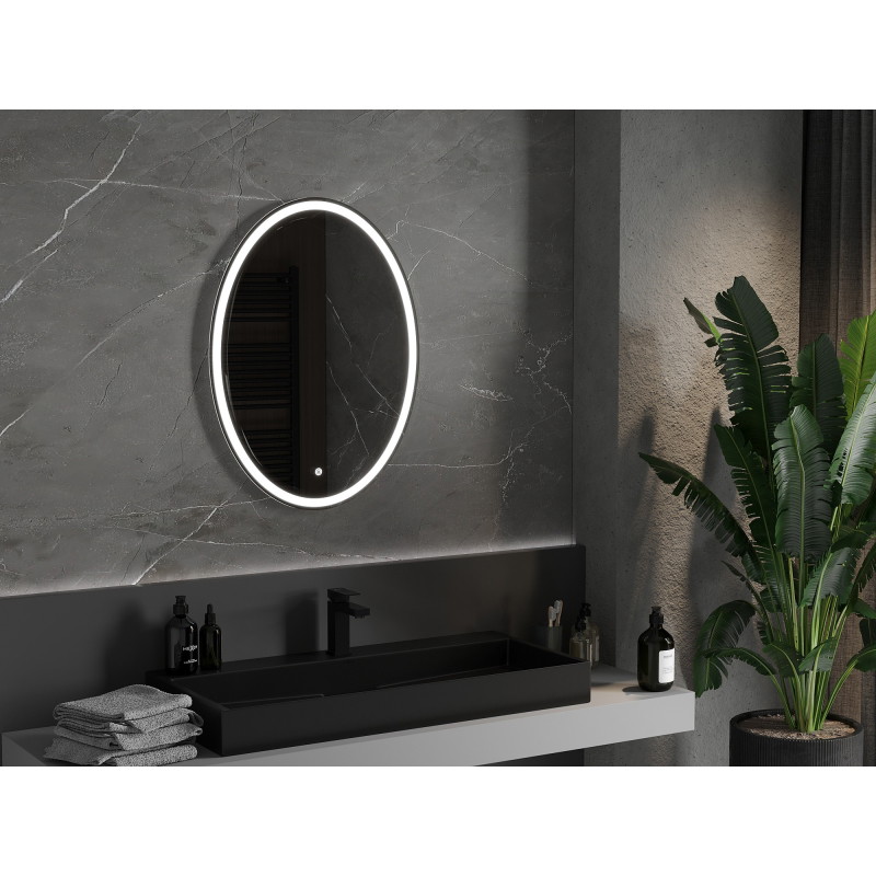 Mexen Elz apšviestas vonios veidrodis 60 x 80 cm, LED 6000K, anti-rūkas - 9802-060-080-611-00