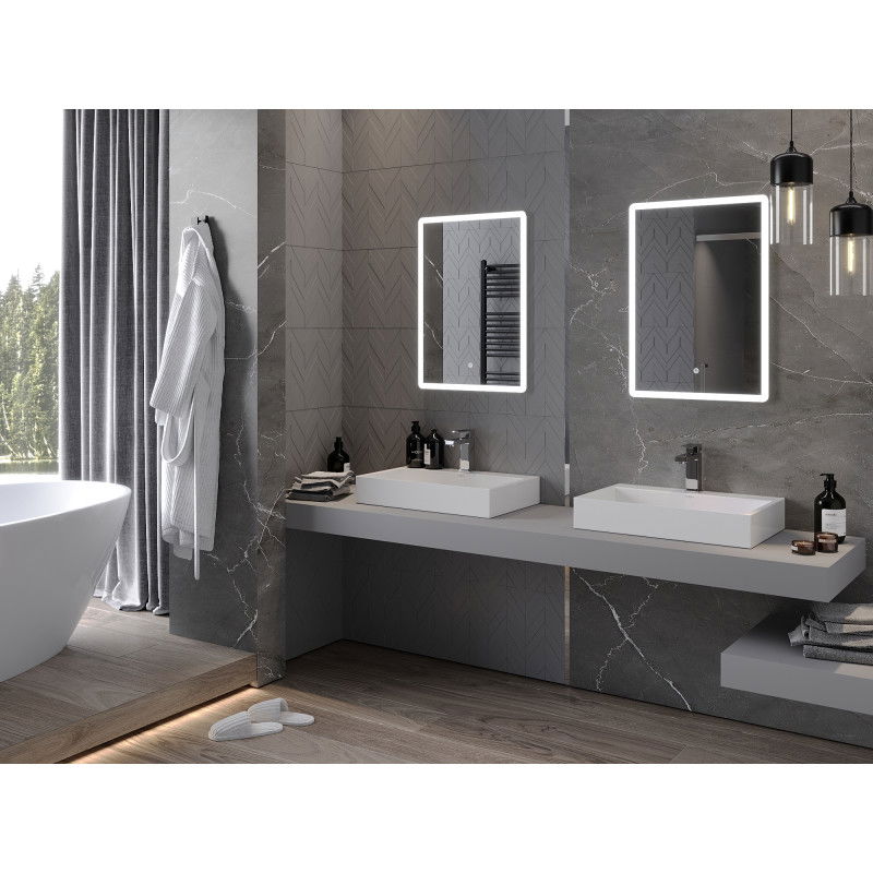 Mexen Navia apšviestas vonios veidrodis 50 x 70 cm, LED 6000K, antifog - 9803-050-070-611-00