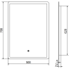 Mexen Navia apšviestas vonios veidrodis 50 x 70 cm, LED 6000K, antifog - 9803-050-070-611-00