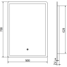 Mexen Navia apšviestas vonios veidrodis 50 x 70 cm, LED 6000K, antirūkas - 9803-050-070-611-00